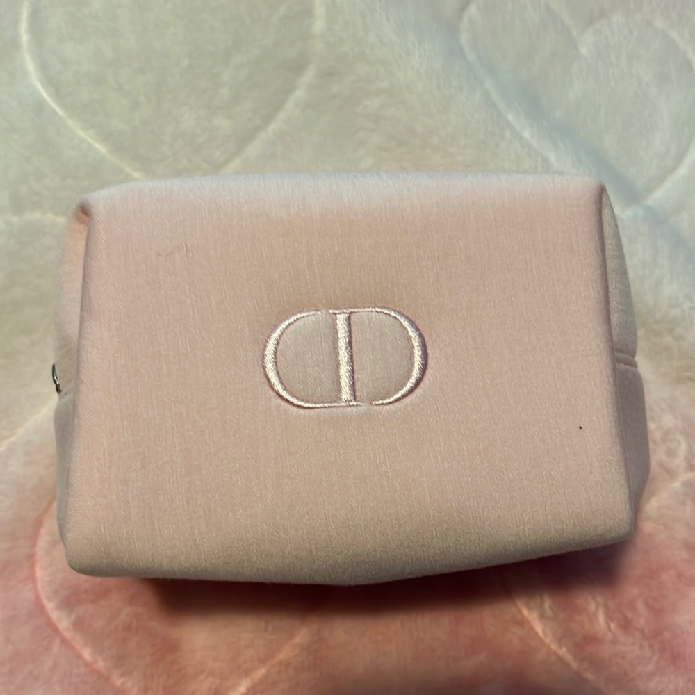 Authentic Super Soft Medium to Large Dior Makeup Bag with CD logo